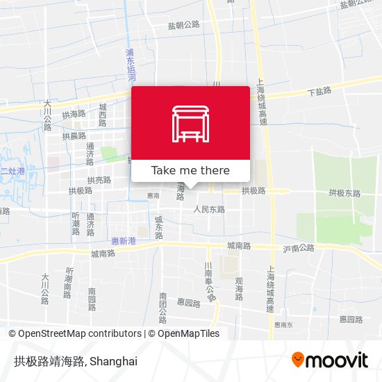 拱极路靖海路 map