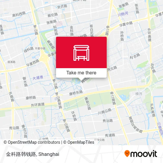 金科路韩钱路 map