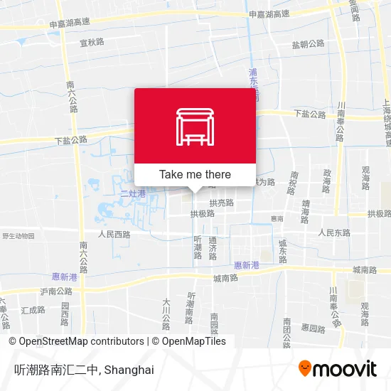 听潮路南汇二中 map