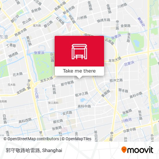 郭守敬路哈雷路 map