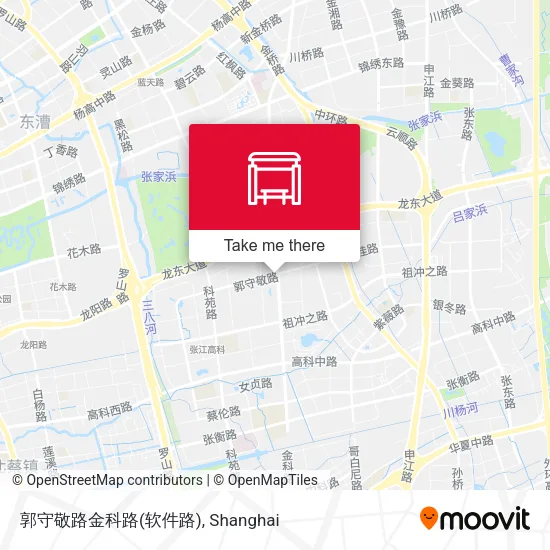 郭守敬路金科路(软件路) map