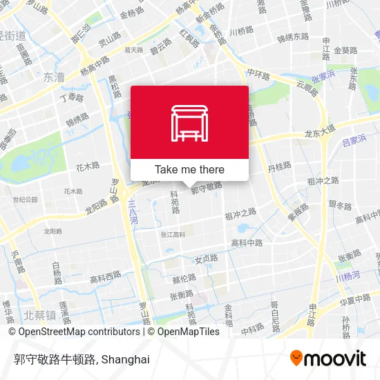 郭守敬路牛顿路 map