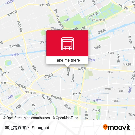 丰翔路真陈路 map