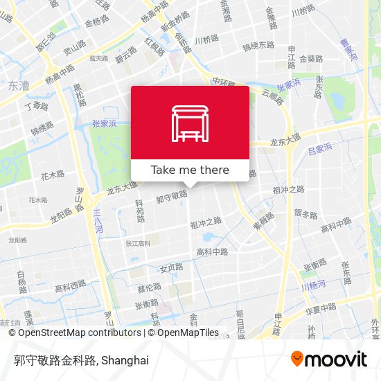郭守敬路金科路 map