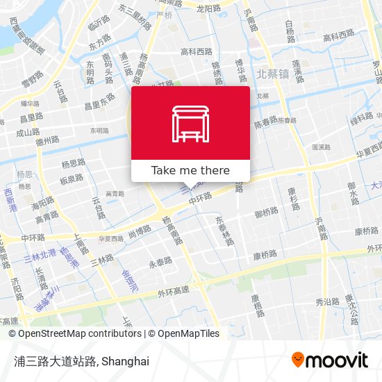 浦三路大道站路 map