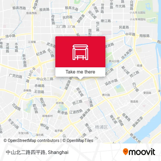 中山北二路四平路 map