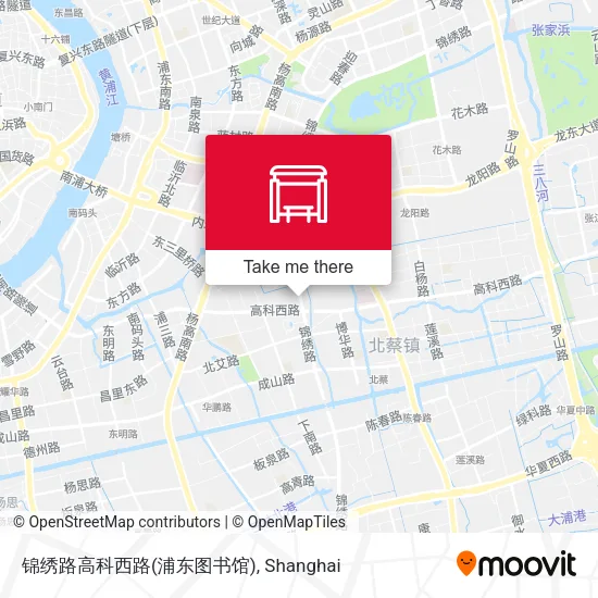 锦绣路高科西路(浦东图书馆) map