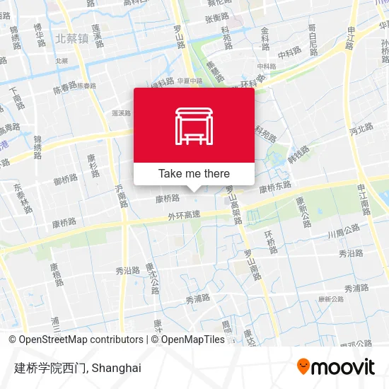 建桥学院西门 map