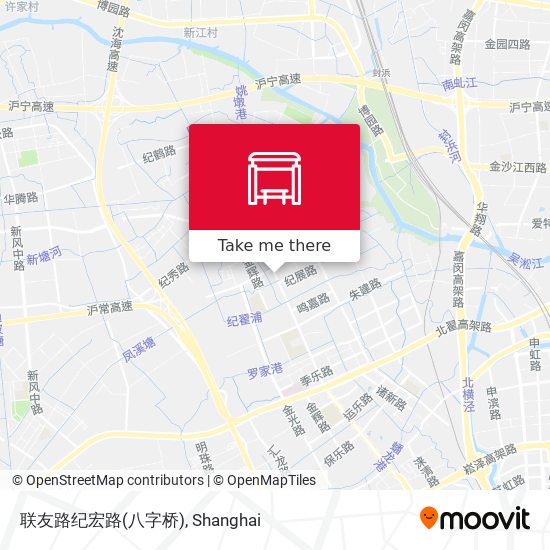 联友路纪宏路(八字桥) map