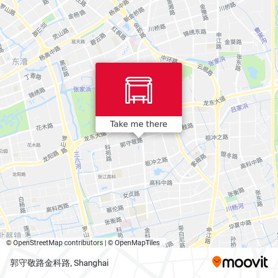 郭守敬路金科路 map