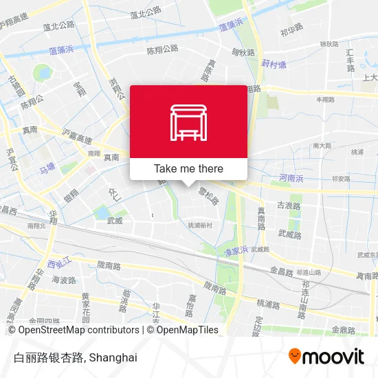 白丽路银杏路 map