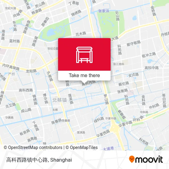 高科西路镇中心路 map