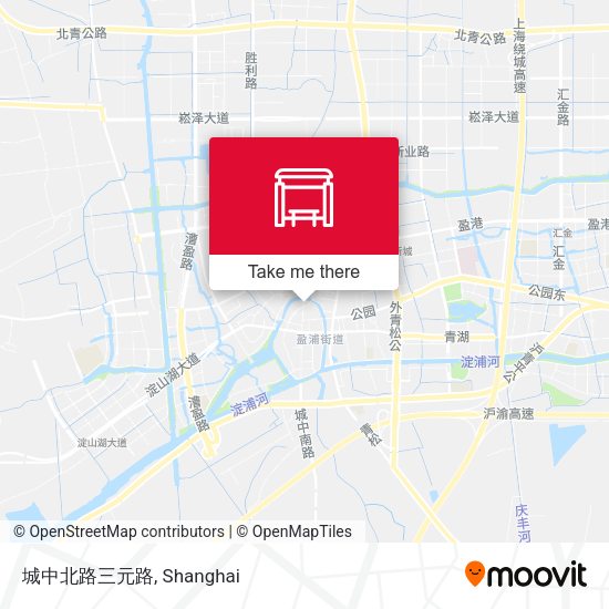 城中北路三元路 map