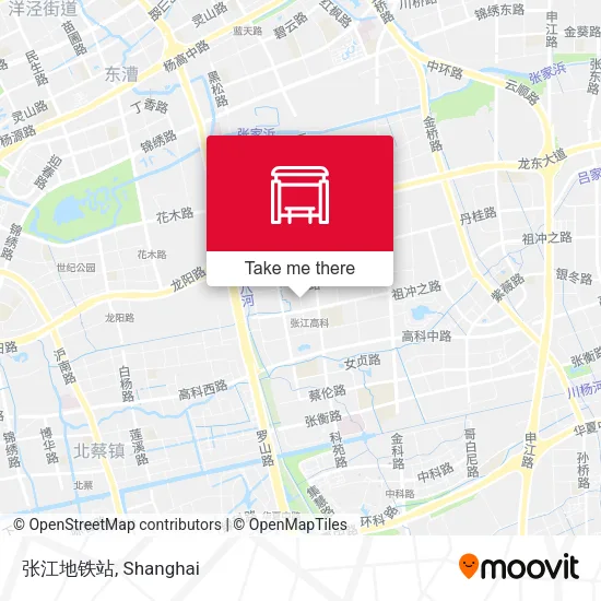 张江地铁站 map