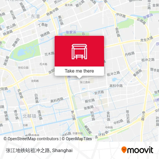 张江地铁站祖冲之路 map