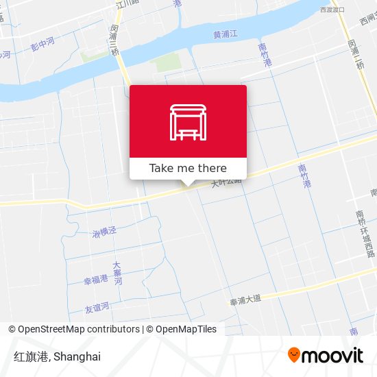 红旗港 map