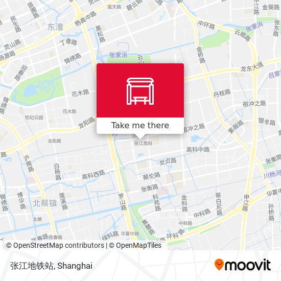 张江地铁站 map