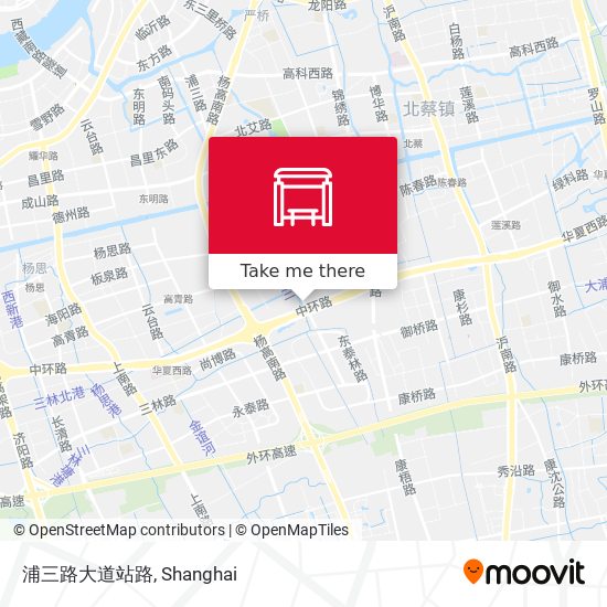 浦三路大道站路 map
