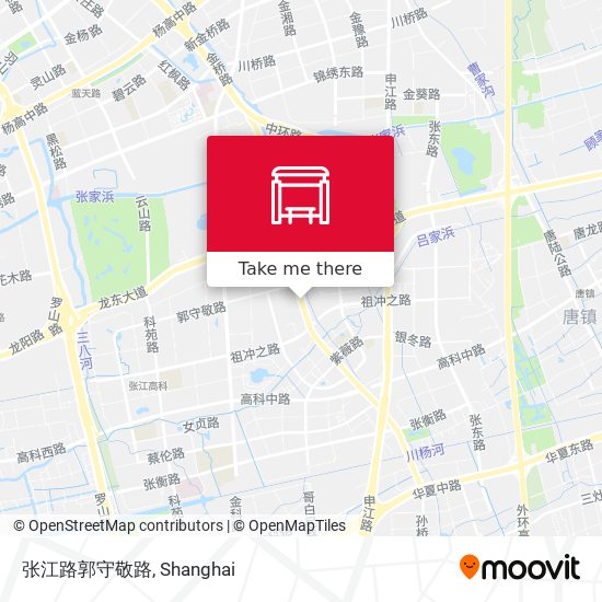 张江路郭守敬路 map