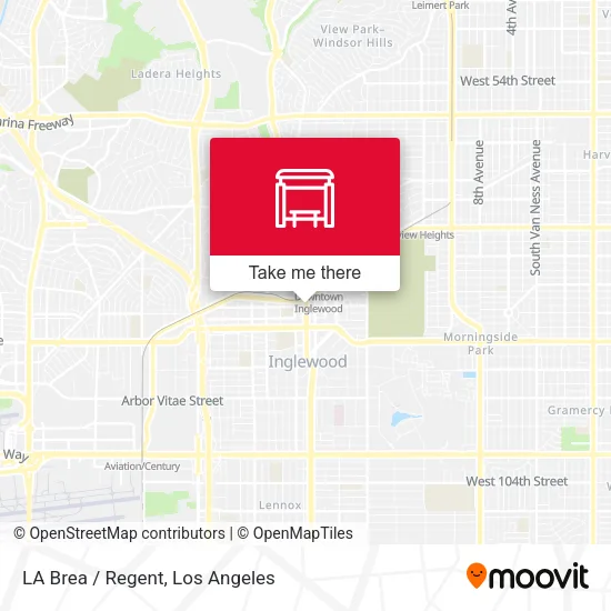 LA Brea / Regent map