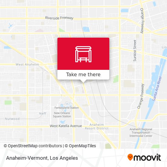 Mapa de Anaheim-Vermont