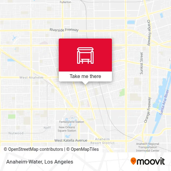 Anaheim-Water map