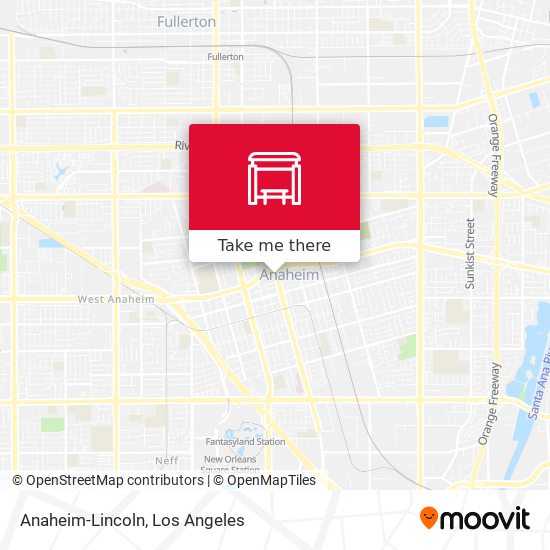 Anaheim-Lincoln map