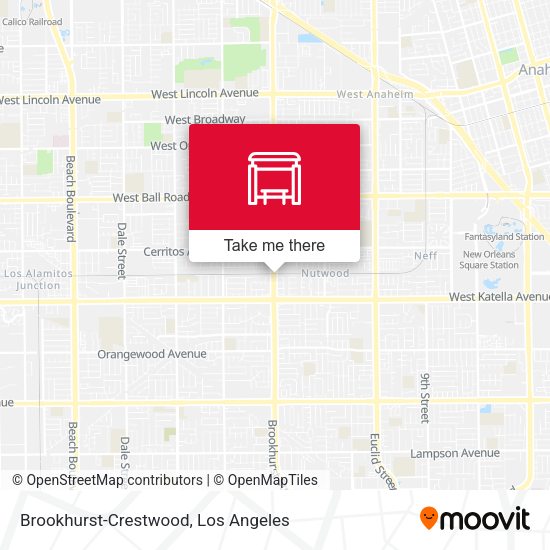 Mapa de Brookhurst-Crestwood