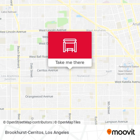 Brookhurst-Cerritos map