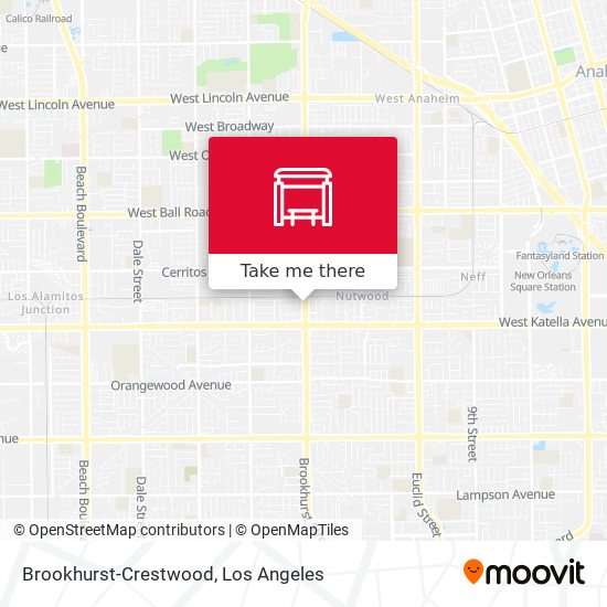 Brookhurst-Crestwood map