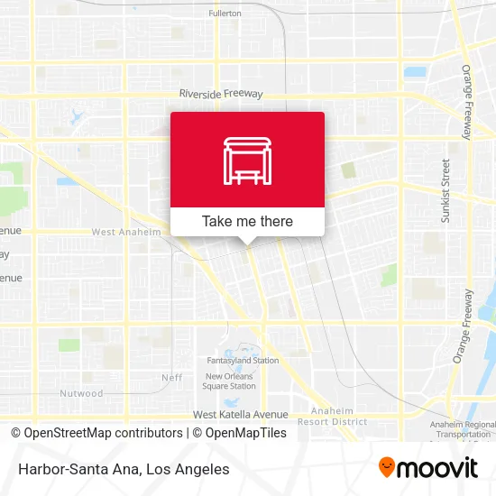 Harbor-Santa Ana map