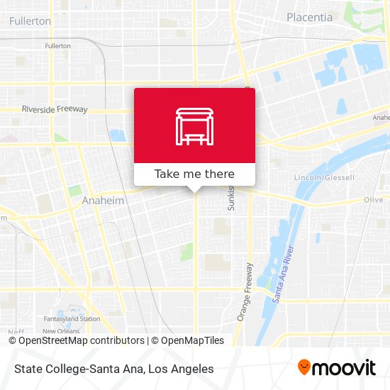 Mapa de State College-Santa Ana