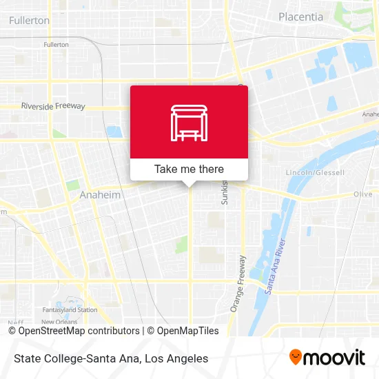 State College-Santa Ana map