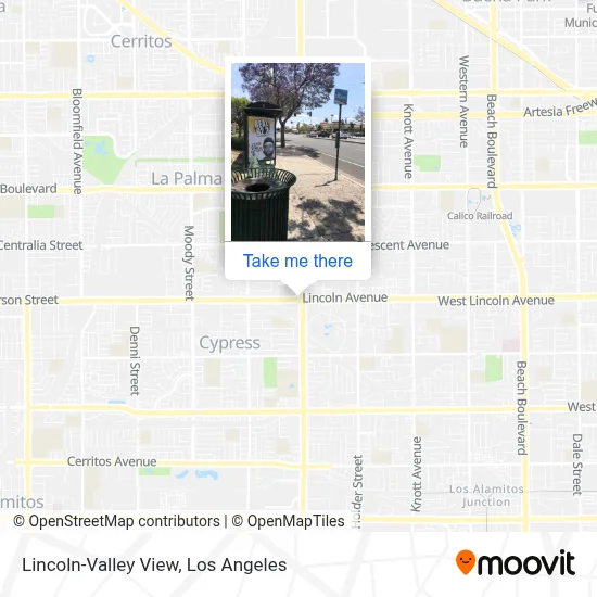 Lincoln-Valley View map