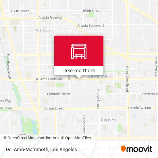 Mapa de Del Amo-Mammoth