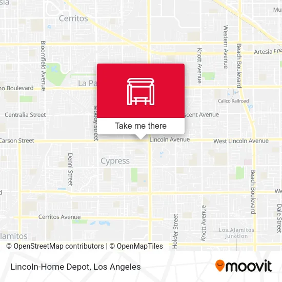 Lincoln-Home Depot map