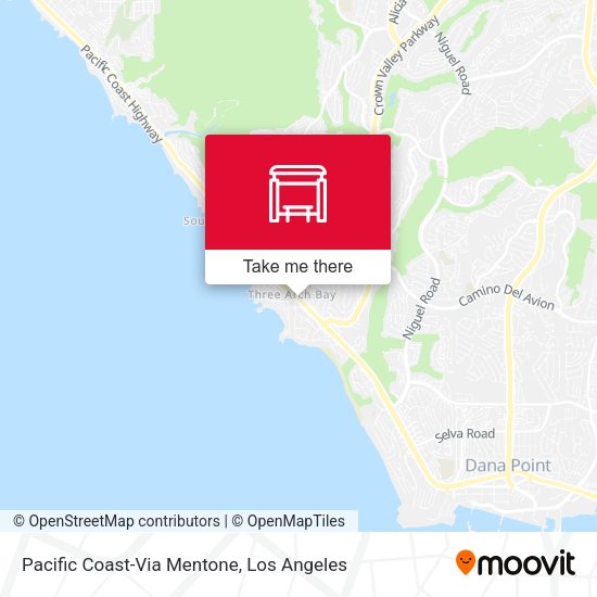 Pacific Coast-Via Mentone map