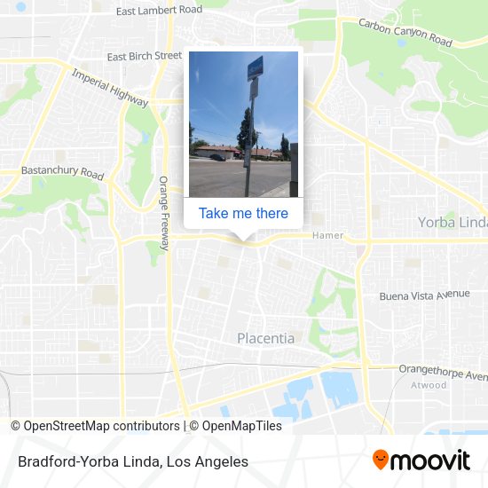 Bradford-Yorba Linda map