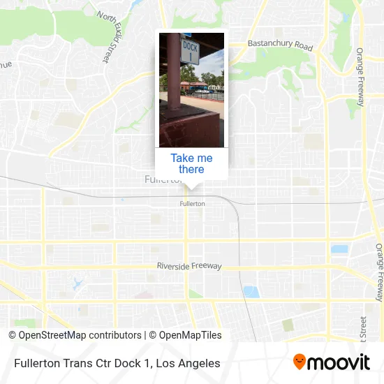 Fullerton Trans Ctr Dock 1 map