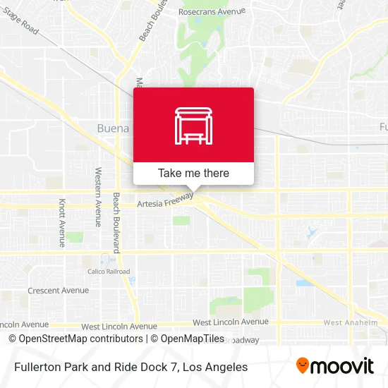 Mapa de Fullerton Park and Ride Dock 7