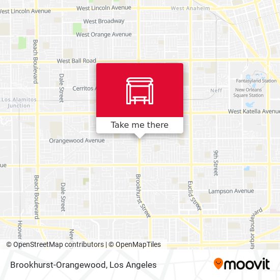 Brookhurst-Orangewood map