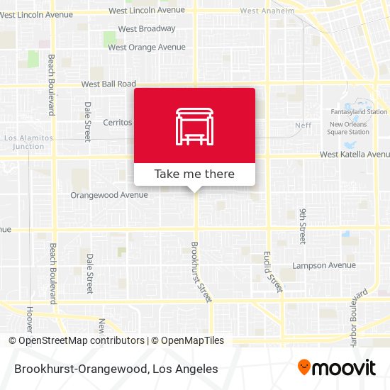 Brookhurst-Orangewood map