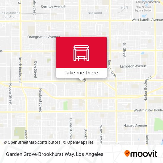 Garden Grove-Brookhurst Way map