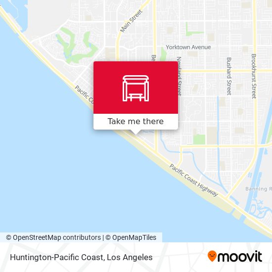 Huntington-Pacific Coast map