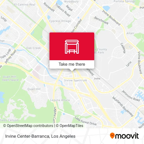 Irvine Center-Barranca map
