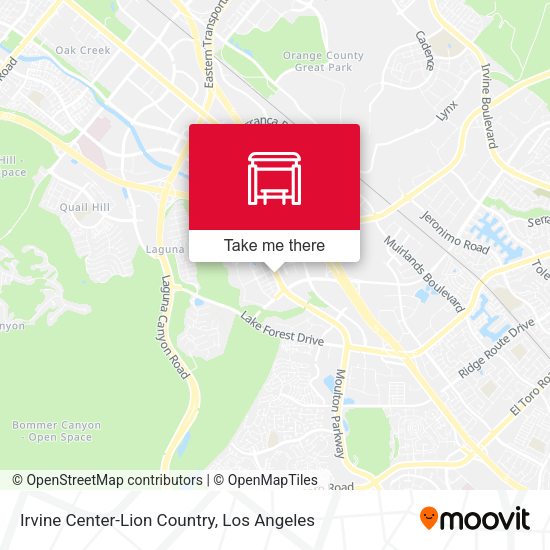 Irvine Center-Lion Country map