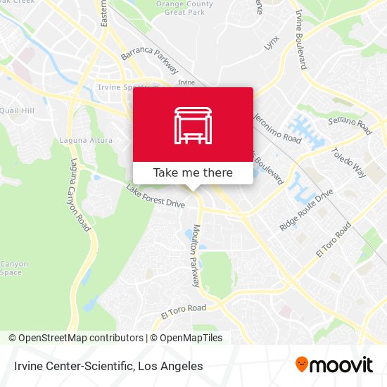 Irvine Center-Scientific map