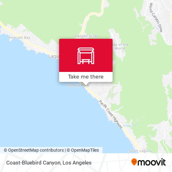 Coast-Bluebird Canyon map