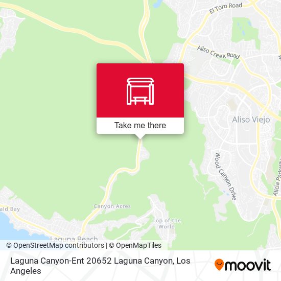 Mapa de Laguna Canyon-Ent 20652 Laguna Canyon