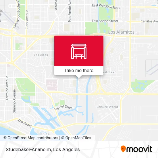 Studebaker-Anaheim map